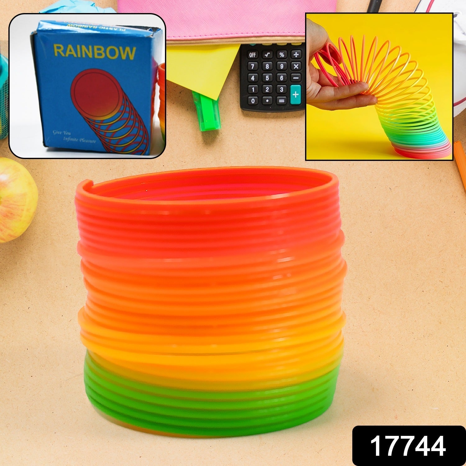 Rainbow Slinky Spring Toy – Compact, Portable Fun Toy for Kids & Adults, Great for Birthdays (1 Pc) Rainbow Slinky Spring Toy – Compact, Portable Fun Toy for Kids & Adults, Great for Birthdays (1 Pc)
